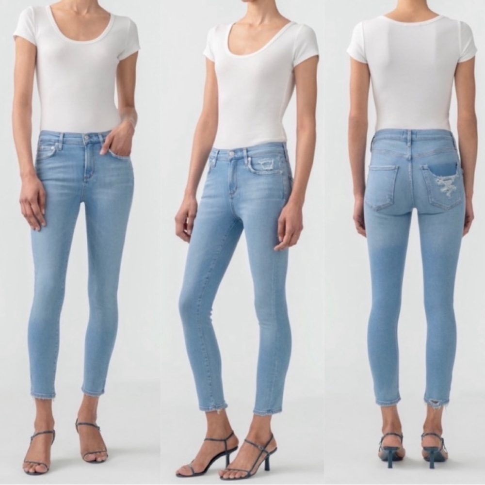 AGOLDE Sophie Crop High Rise Skinny Jean Limit